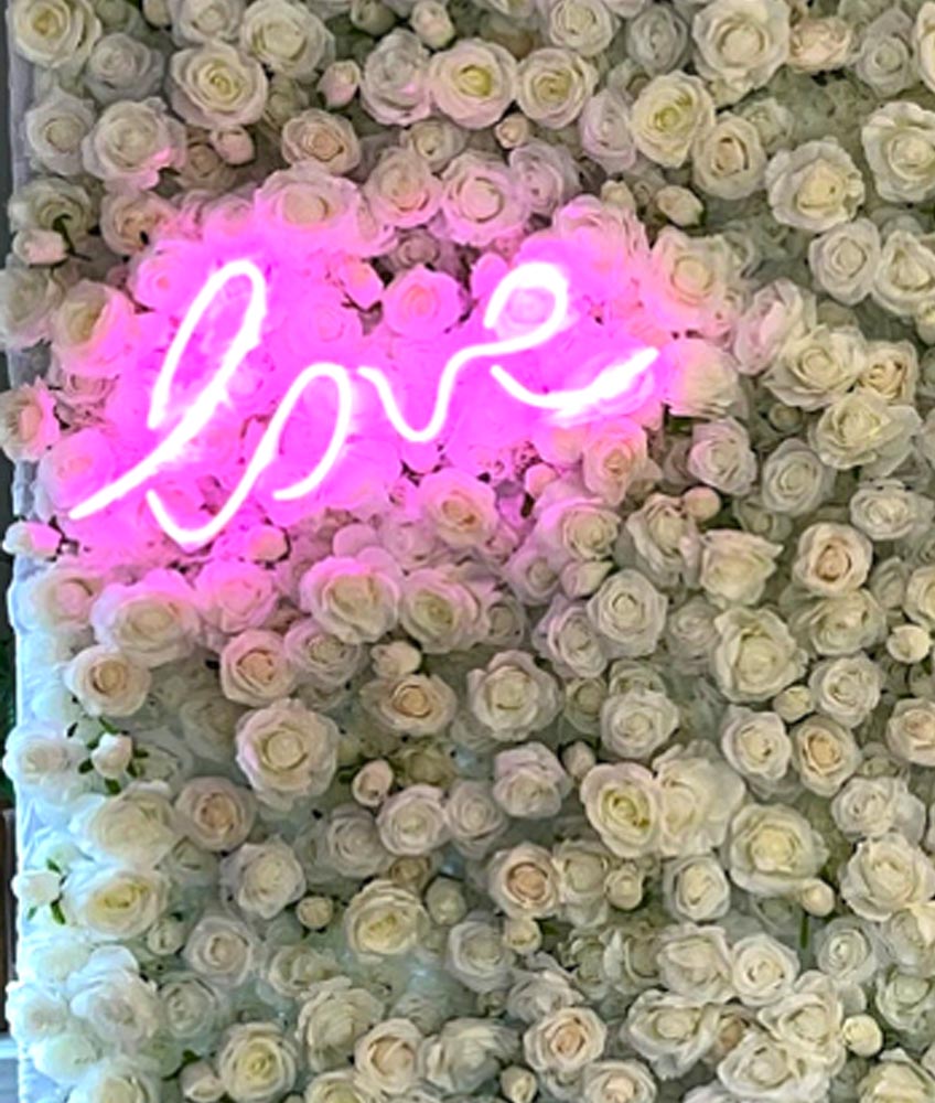 Portland White Rose Flower Wall The Curated Day